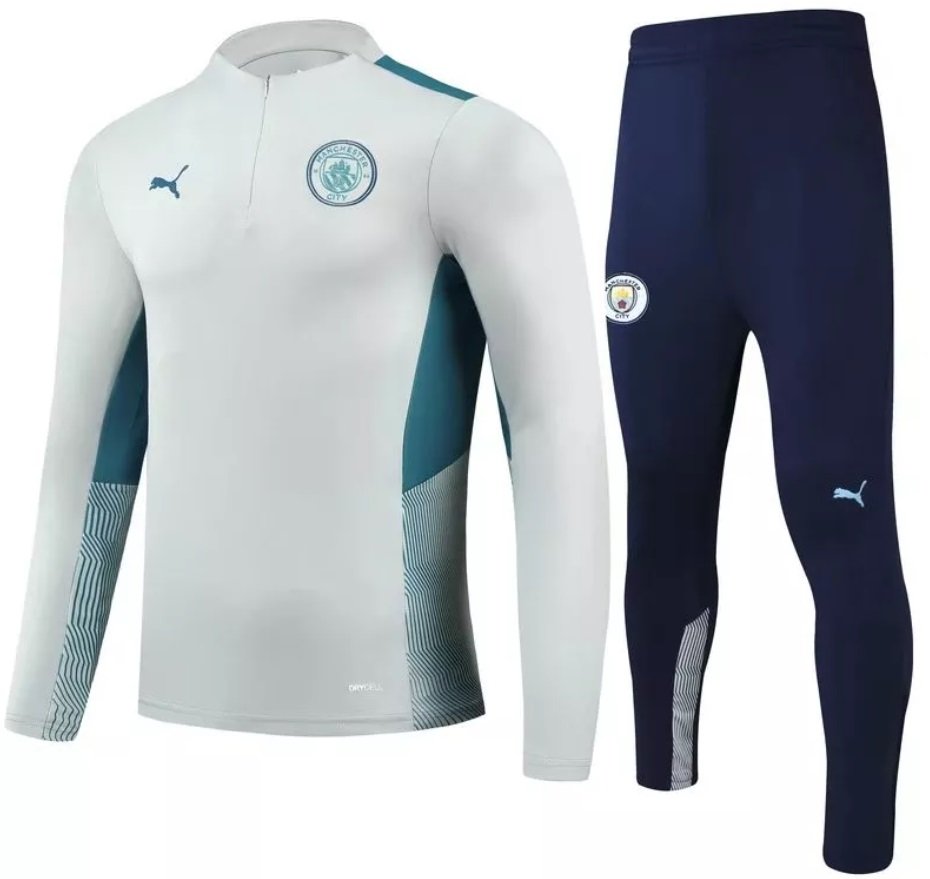 Kit treinamento Manchester City 2021 2022 Puma oficial verde e preto